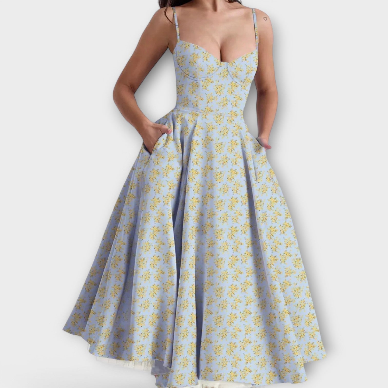 Meli – Könnyű nyári ruha fűző részlettel