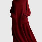 Alia – Magas Nyakú, Hosszú Ujjú Gyapjú Kötött Ruha