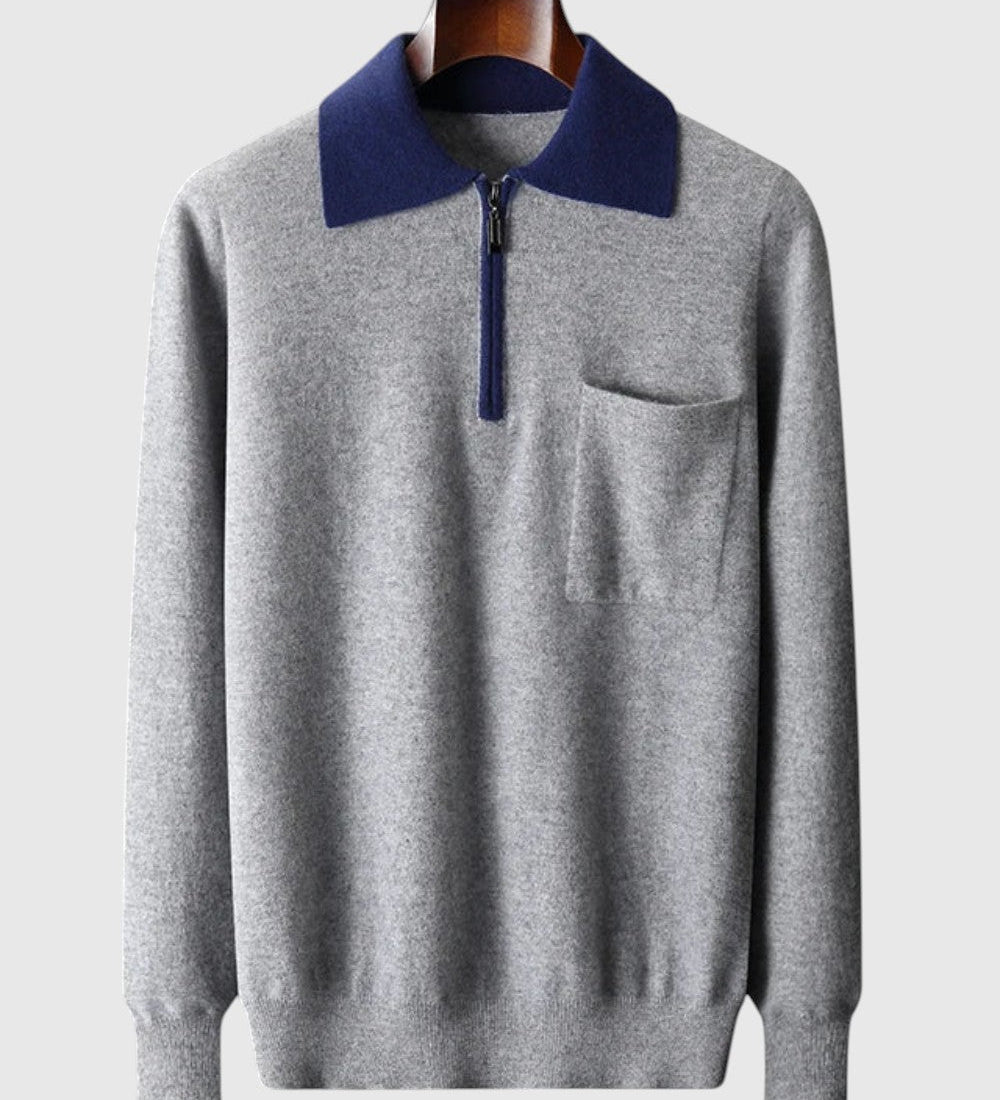 Endre - Castelle pulóver cipzárral kasmírból