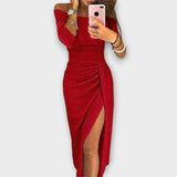 Lena - Elegáns, vállnélküli ruha