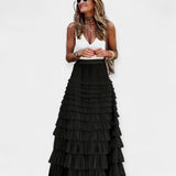 Boho szoknya hálós selyem szegéllyel