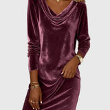 Zsófia - Laza Fazonú Velúr Ruha