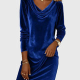 Zsófia - Laza Fazonú Velúr Ruha