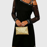 Lívia - Aszimmetrikus strasszos termo ruha