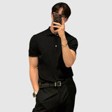 Benedek – Hal mintás póló gombbal