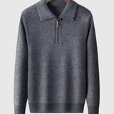 Levente - Kasjmírvékony pulóver negyedzipzárral Gstaad