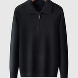 Levente - Kasjmírvékony pulóver negyedzipzárral Gstaad