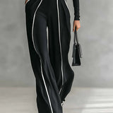 Solana - Magasnyakú, Hosszú Ujjú Felső és Széles Szárú Nadrág Övvel