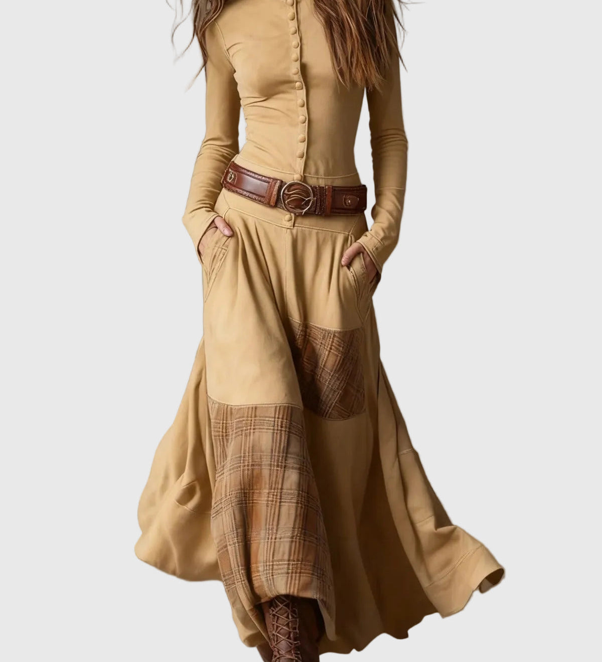 Azucena - Maxiruha övvel, öko-suede anyagból