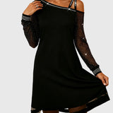 Lívia - Aszimmetrikus strasszos termo ruha