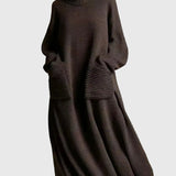 Alia – Magas Nyakú, Hosszú Ujjú Gyapjú Kötött Ruha