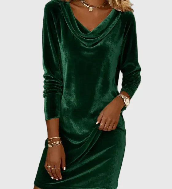 Zsófia - Laza Fazonú Velúr Ruha