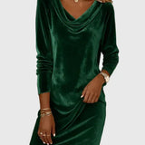 Zsófia - Laza Fazonú Velúr Ruha