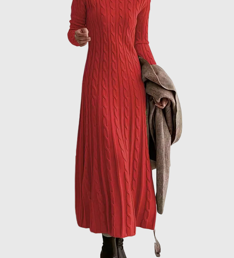 Vanessa - Elegáns Kötött Maxi Ruha